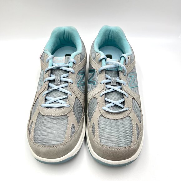 9.5D 9.5 WIDE WIDTH New Balance 877 Gray Light Blue Sneakers‎ Shoes - Picture 2 of 12